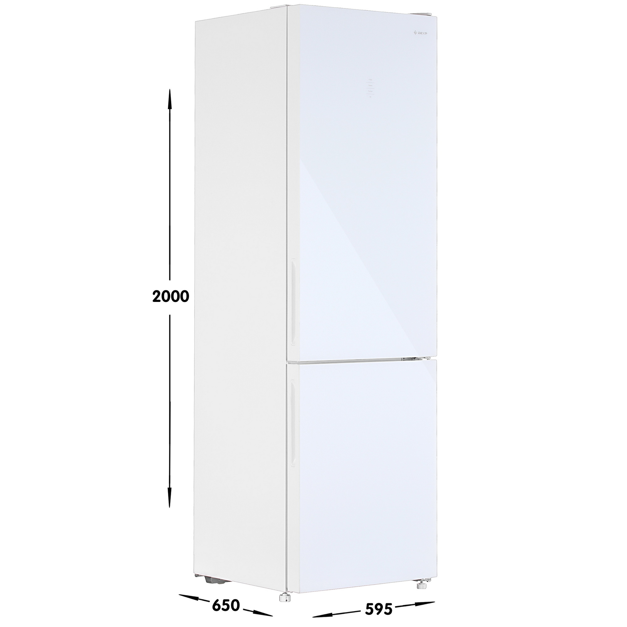 5032036 Холодильник с морозильником   DEXP RF-CN350DMG/SI белый STDN-0025120 - Вид №6