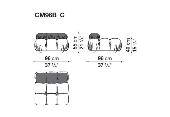 Модульный кожаный диван capitonné B&B Italia Хамелеонда ARCH-00127086 - Вид №11