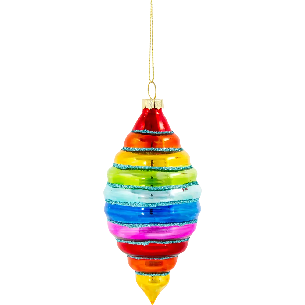 Украшение ёлочное ErichKrause Decor «Радужная сосулька», 12 см, стекло 82306307 STLM-2144259 