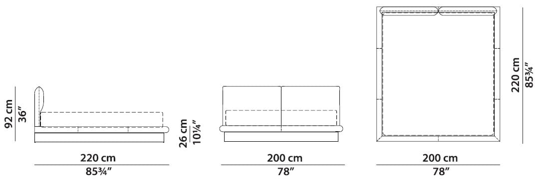 Мягкая двуспальная кровать Baxter Aura ARCH-00040037 - Вид №9