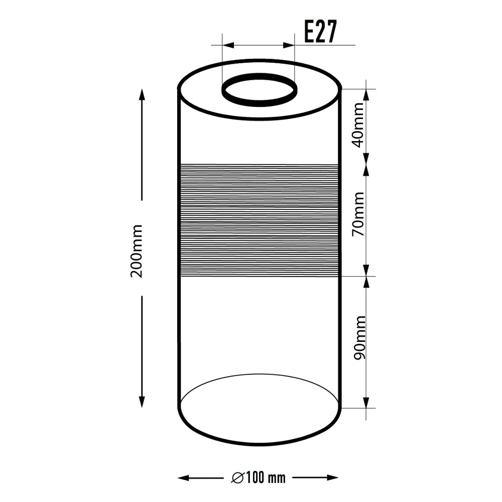 Плафон «Цилиндр» S.22.AM, E27, 10 см ЛАБОРАТОРИЯ СВЕТА "33 ИДЕИ" STLM-2016084 - Вид №3