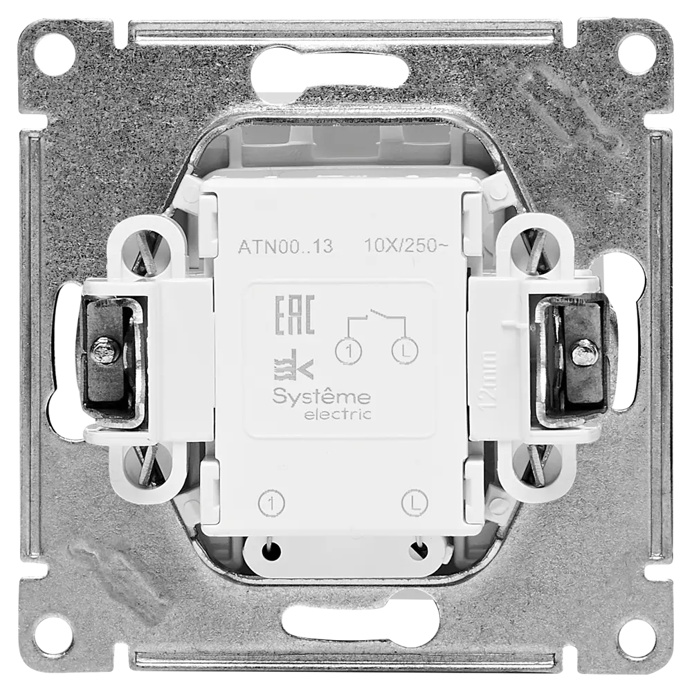 Выключатель встраиваемый Systeme Electric AtlasDesign 1 клавиша с подсветкой цвет белый STLM-2192106 - Вид №2