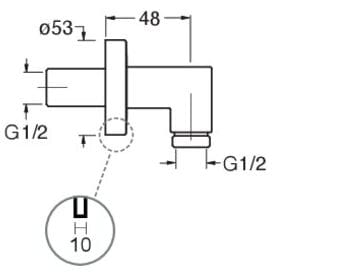 Водозаборник CRISTINA Rubinetterie Completamenti per Doccia/Vasca/Lavabo - Системы для душа и ванн ARCH-00067180 - Вид №2