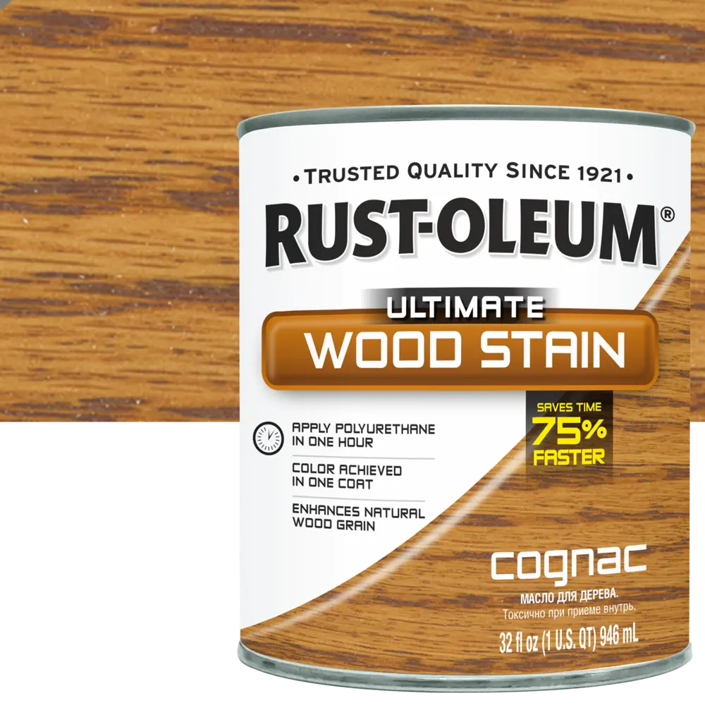 Масло тонирующее Ultimate цвет коньяк 0.946 л RUST-OLEUM STLM-2166115