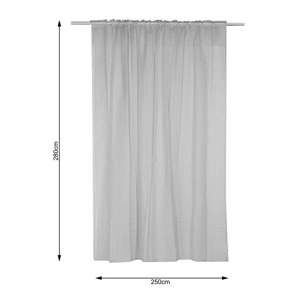 Тюль на ленте Inspire Sandro 250x280 см цвет серый 86255202 STLM-2190522  - Вид №2