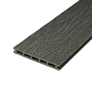 Террасная доска ДПК Прима Groentec цвет Серый 4000x150x18 мм Вельвет 0.6 м²