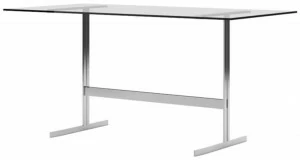 ZALABA Design Прямоугольный стол из стали и стекла Kolb