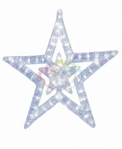 Светодиодная фигура "Звезда" белая 62см SUPERNW СВЕТОВЫЕ ФИГУРЫ 217518 Белый