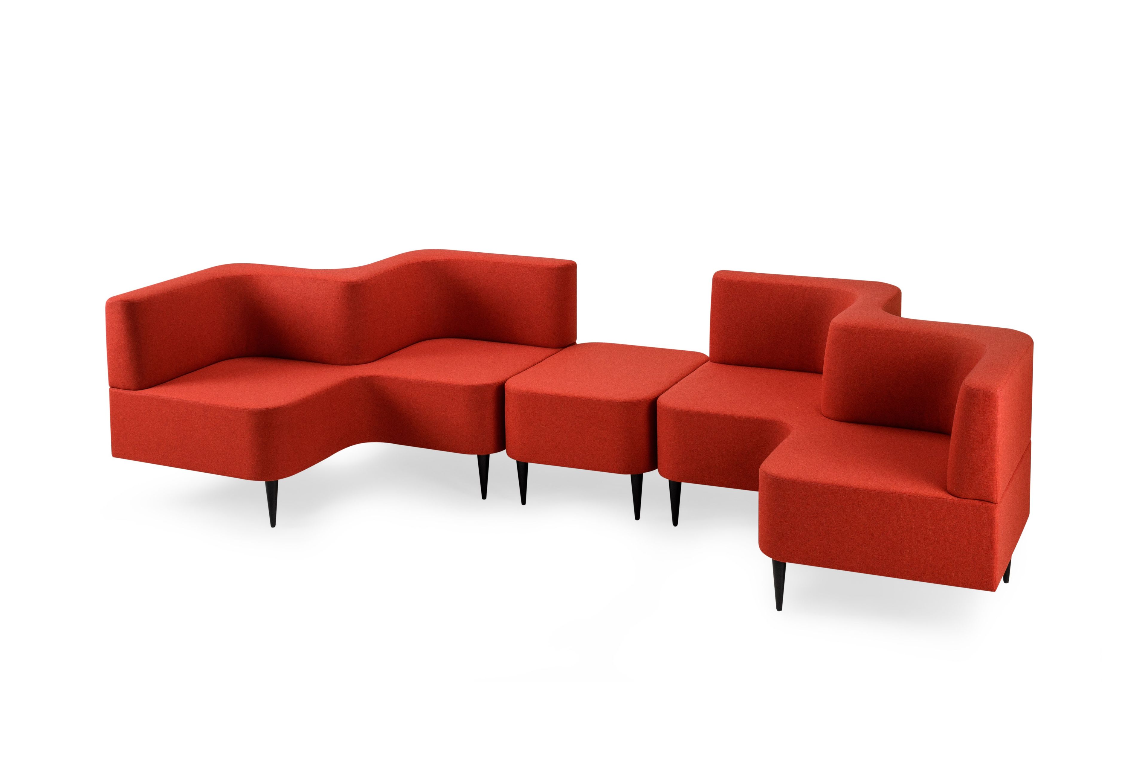 Прямоугольный пуф из ткани Sedes Regia Ripple ARCH-00068820