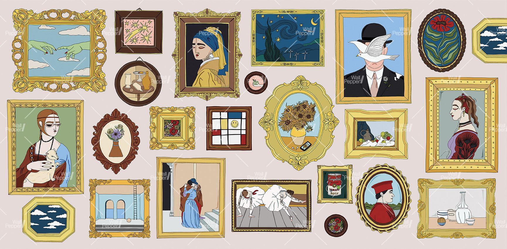 Carta da parati PVC free, eco-friendly, lavabile WallPepper AL MUSEO ARCH-00140626