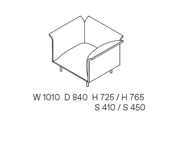 Тканевое кресло с подлокотниками Ross Gardam полдень ARCH-00131163 - Вид №5
