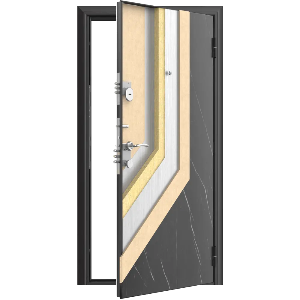 Дверь входная металлическая Премиум New 88x205 см правая силк милк DOORHAN STLM-2098540 - Вид №4