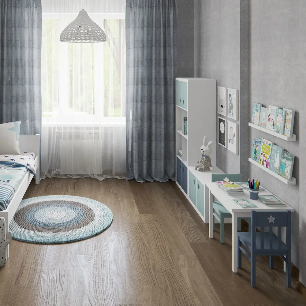 Паркетная доска трёхполосная «Дуб Фьюжн KY» лак 1.678 м² Santreyd STLM-2136934 - Вид №3