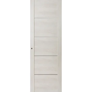 Дверь межкомнатная глухая с замком в комплекте Квадро 70x200 см ПВХ цвет шале капучино