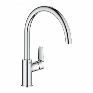 Смеситель для кухни GROHE BauEdge с высоким C-образным изливом, хром (31233001)