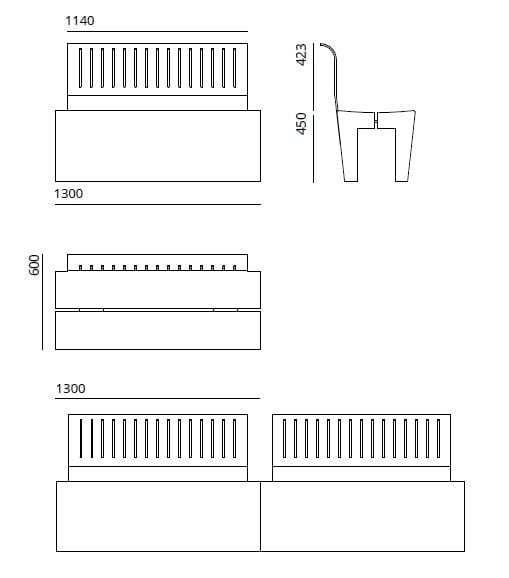 Скамья со спинкой ULMA Architectural Solutions LUR ARCH-00048002 - Вид №4