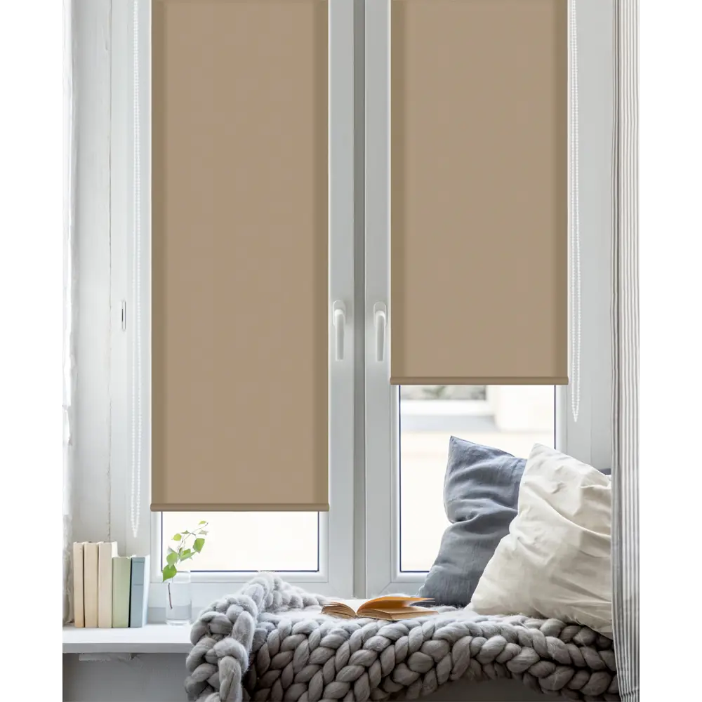 Штора рулонная Stars 60x160 см коричневая 82806219 STLM-2083667 GARDEN  - Вид №4