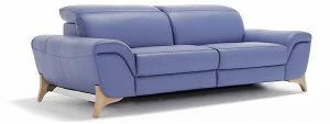 Egoitaliano 3-х местный кожаный диван с подголовником