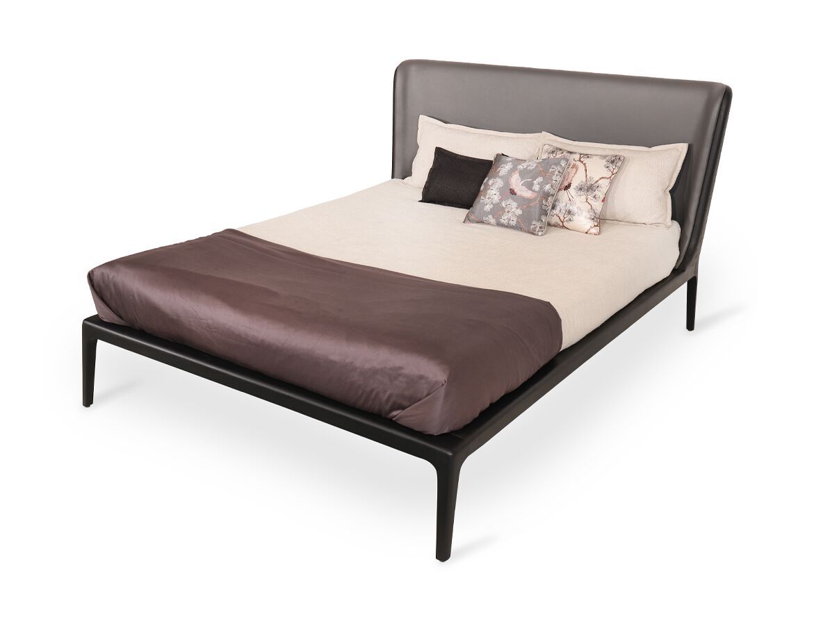 Двуспальная кровать из тикового дерева с мягким изголовьем Alankaram NILLYN ARCH-00132928 - Вид №1