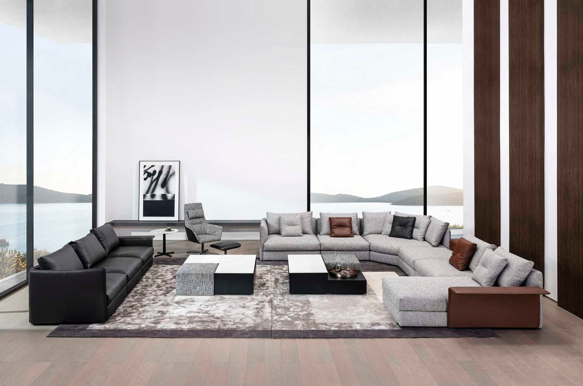 Модульный тканевый диван с полуостровом CAMERICH BLOOM ARCH-00012778 - Вид №1