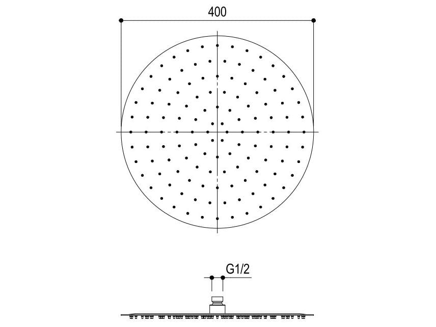 Душевая головка из нержавеющей стали с фиксированной струей Ritmonio 75S012 ARCH-00066567 - Вид №2