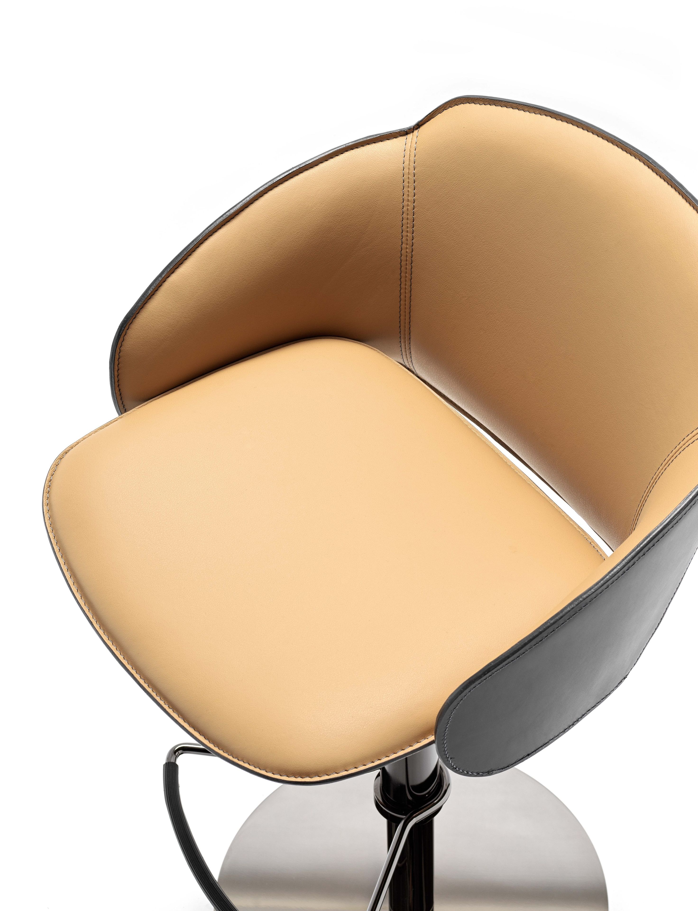 Кожаный стул с подставкой для ног Fasem Electa ARCH-00063216 - Вид №14