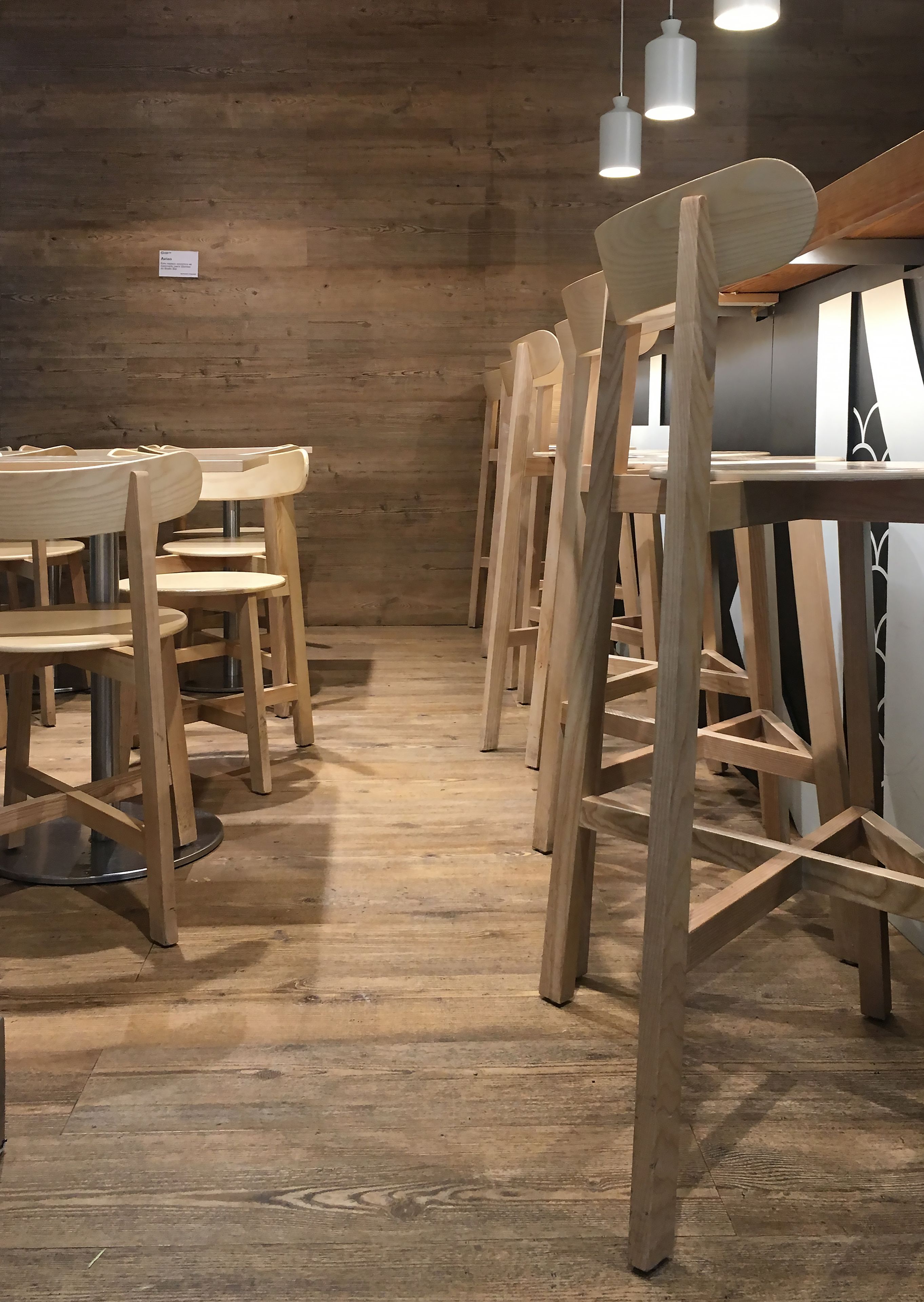 Высокий деревянный барный стул Branca Lisboa Roda ARCH-00051709 - Вид №7