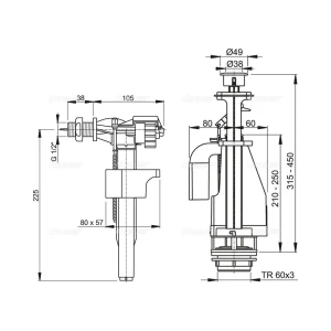 Сливной клапан Alcaplast SA08ASK 1/2" CHROM