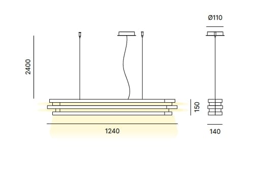 Алюминиевый светодиодный подвесной светильник Quadrifoglio Group Дизайнерское освещение ARCH-00055661 - Вид №6
