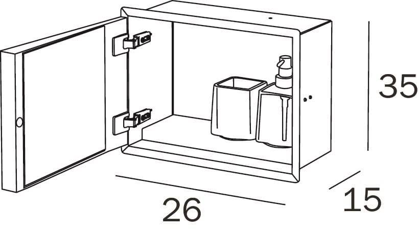 Модуль с подстаканником и мыльницей INDA® My secret ARCH-00144916 - Вид №1