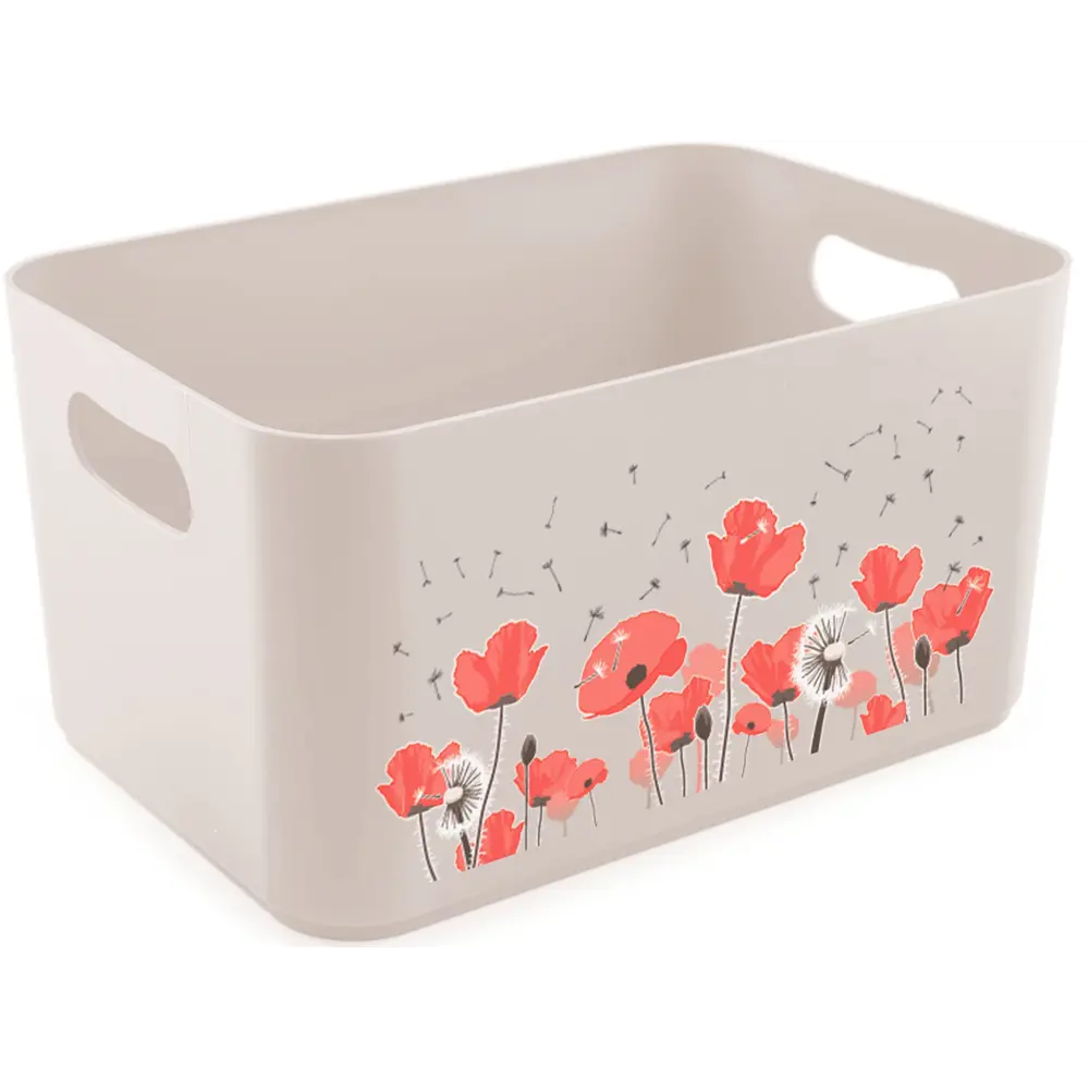 Корзина Flowers Mak 22.7x15.7x12.1 см 2.4 л полипропилен цвет пудра 83346987 STLM-2060001 Santreyd  - Вид №1