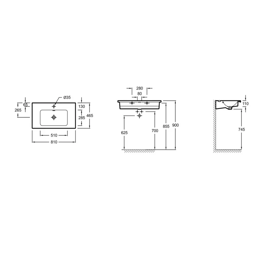 Раковина Jacob Delafon Vox 80 см STLM-2051057 - Вид №1