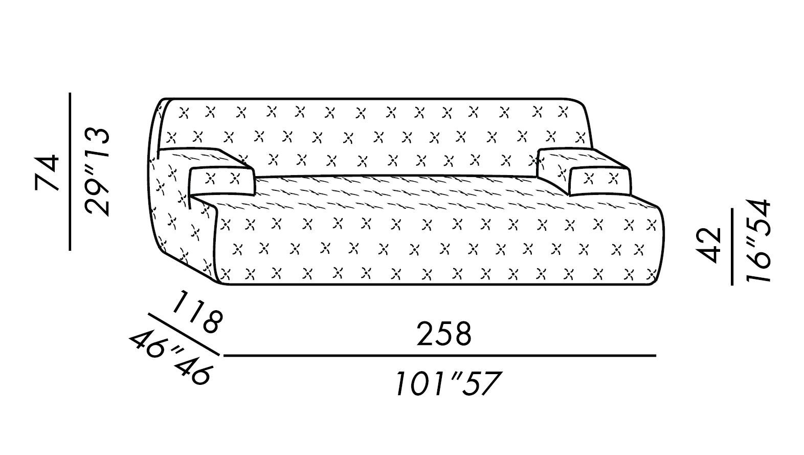 Тканевый диван Meridiani Norton ARCH-00098747 - Вид №7