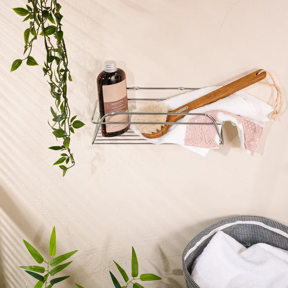 Полка для ванной 28x12x8.5 см цвет хром ЧМЗ Модулус STLM-2161126 - Вид №6