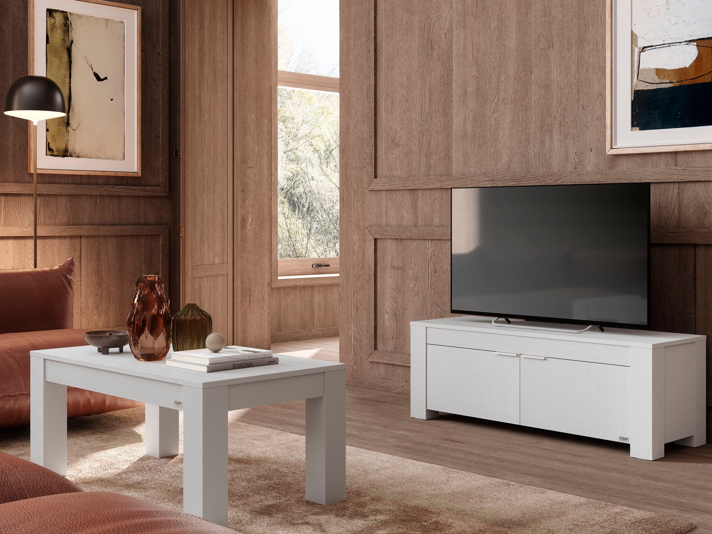 Прямоугольный журнальный столик из белого ясеня для гостиной Mobili Fiver Rachele ARCH-00071666 - Вид №5