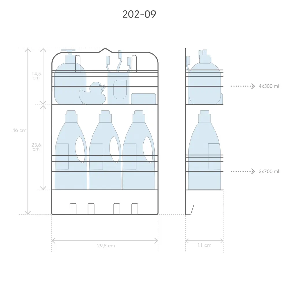 Полка для ванной ЧМЗ 501-002-03 прямая двухъярусная 29.5x46x11.6 см цвет хром Отсутствует STLM-2185537 - Вид №8
