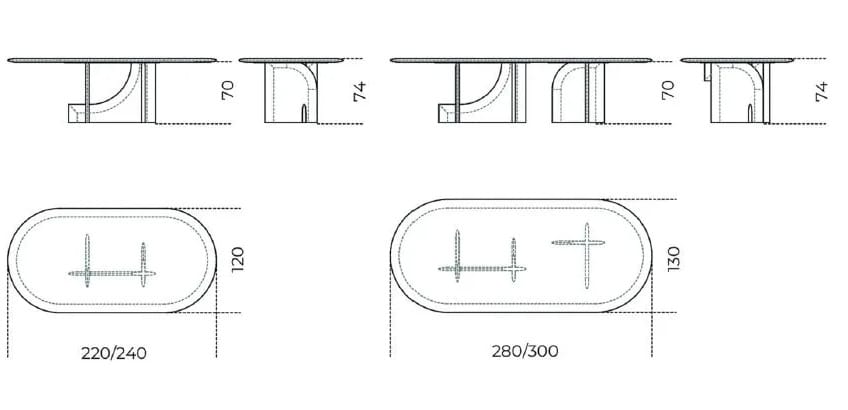 Овальный стол из натурального камня Gallotti&Radice Кремень ARCH-00071274 - Вид №21