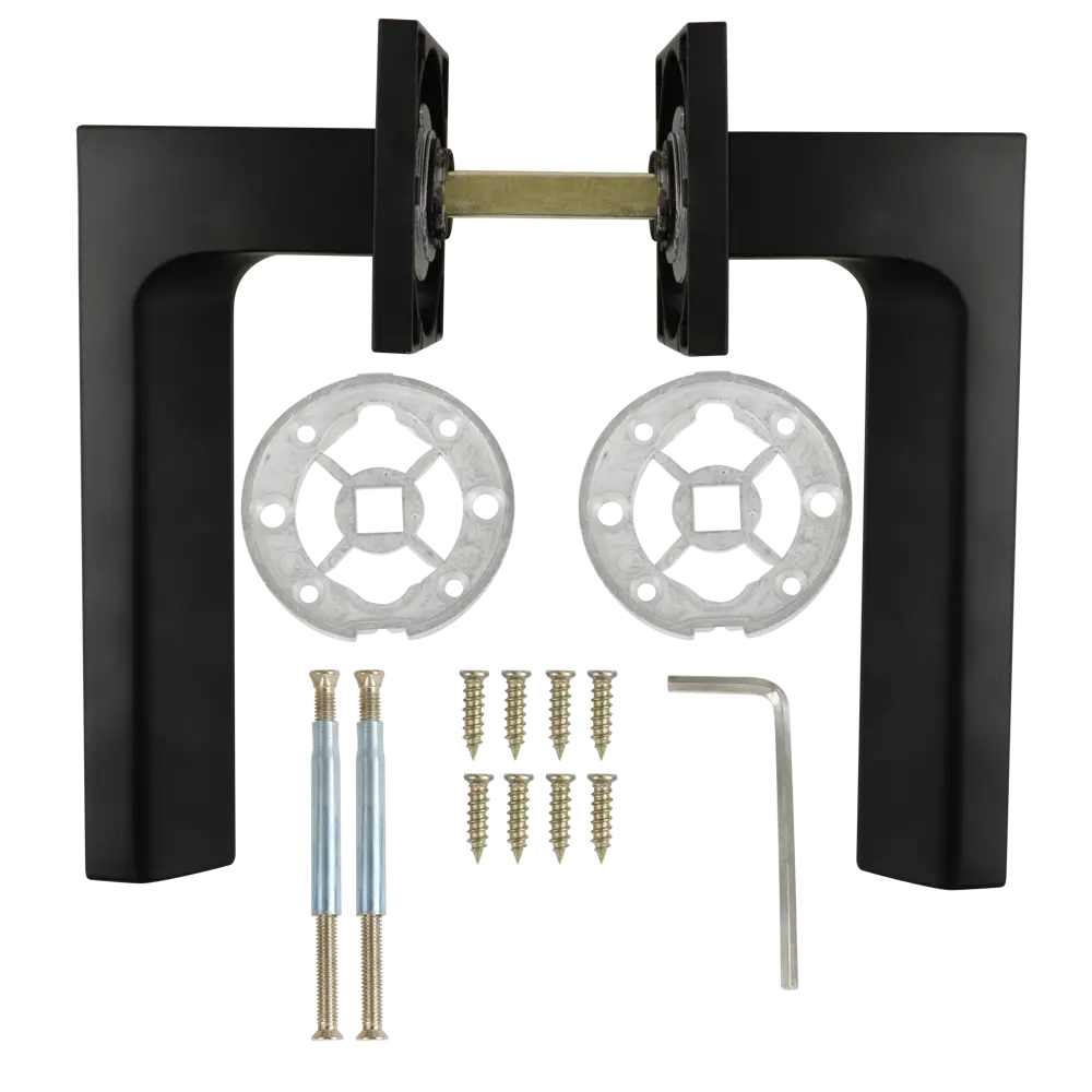 Дверные ручки EDSON EDS-121H-Q2 в элегантном черном исполнении 85170396 STLM-0059392 - Вид №1