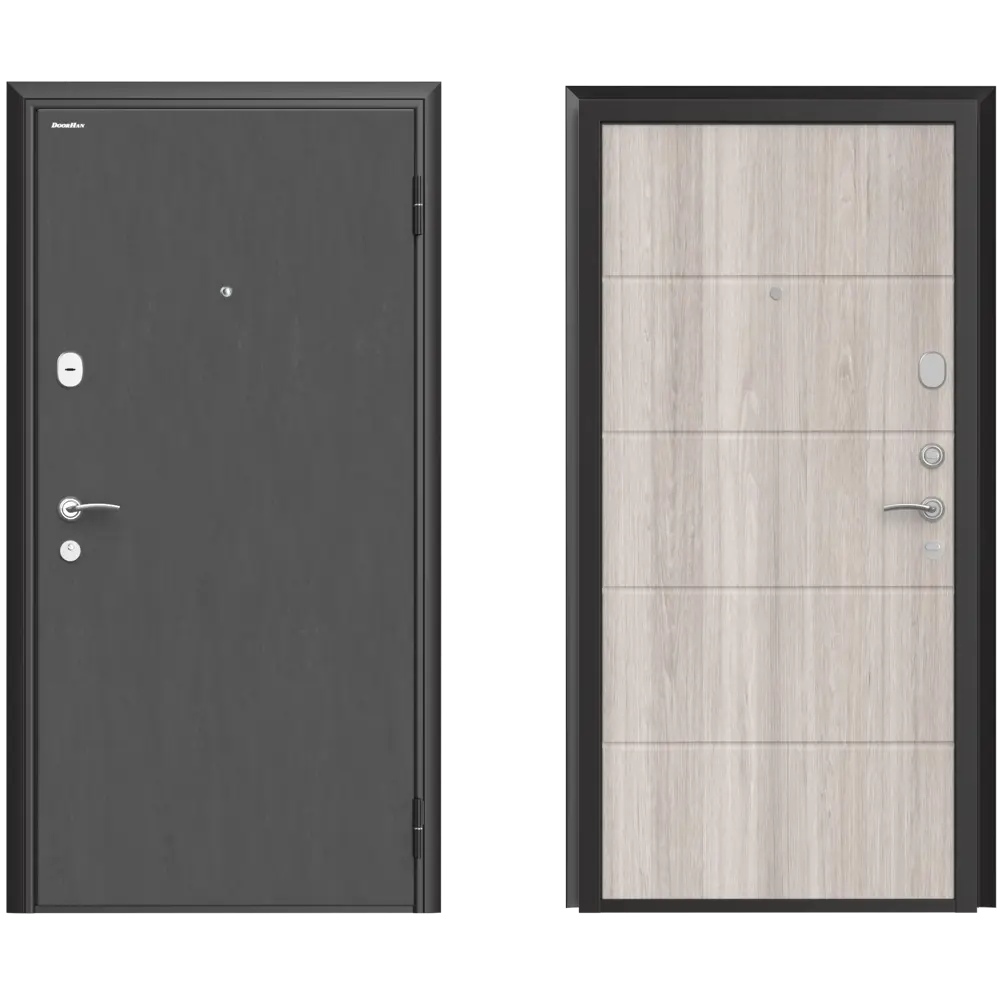 Дверь входная металлическая Премиум New 98x205 см правая дуб седой 85186900 STLM-2192855 DOORHAN 