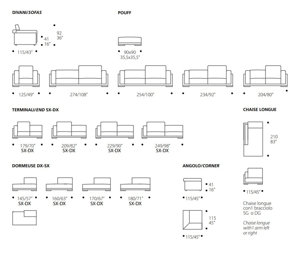 Секционный диван с откидной спинкой ERBA ITALIA SPAZIO ARCH-00041793 - Вид №8
