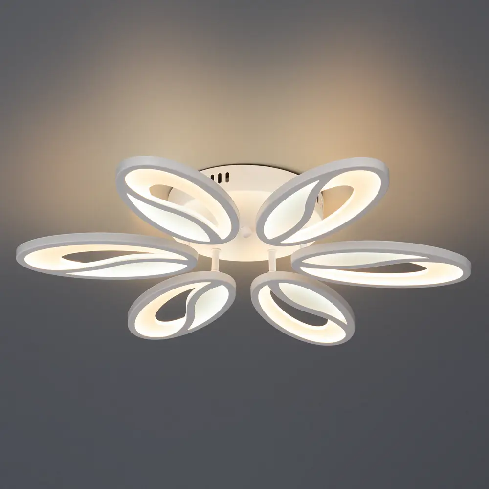 Люстра потолочная светодиодная Escada 10222/6LED 93W с пультом управления, 24 м², регулируемый белый свет, цвет белый STLM-2117278 - Вид №1