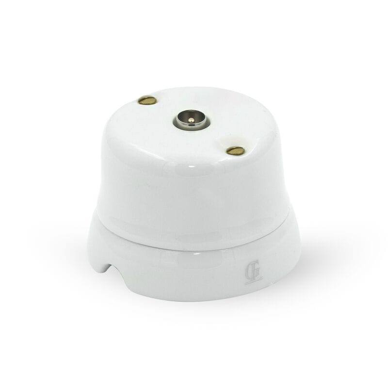 ТВ коаксиальный разъем женский / мужской GI Gambarelli White Italy ARCH-00036202 - Вид №3