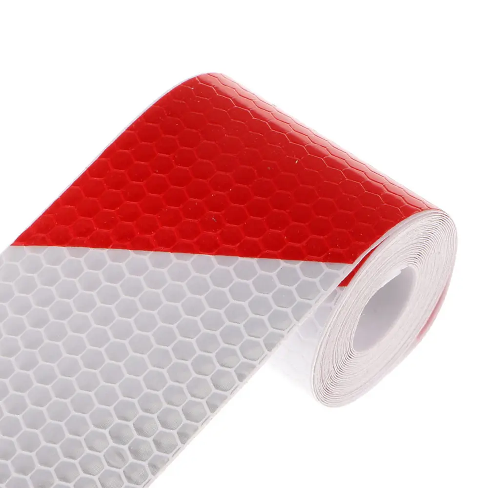 Лента сигнальная Safetystep Reflective Tape Honeycomb 50мм х 5м красно-белый