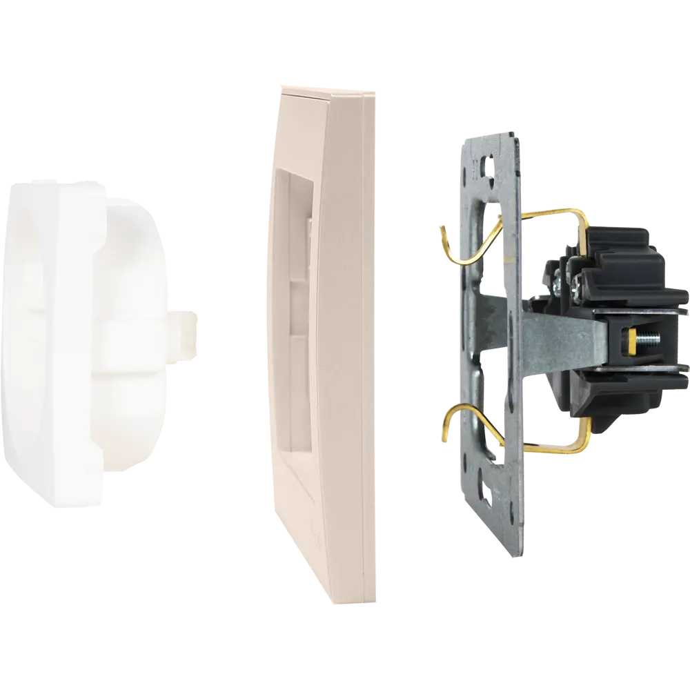 Рамка для розеток и выключателей Lezard Rain 4 поста, цвет жемчужно-белый матовый STLM-2116966 - Вид №2