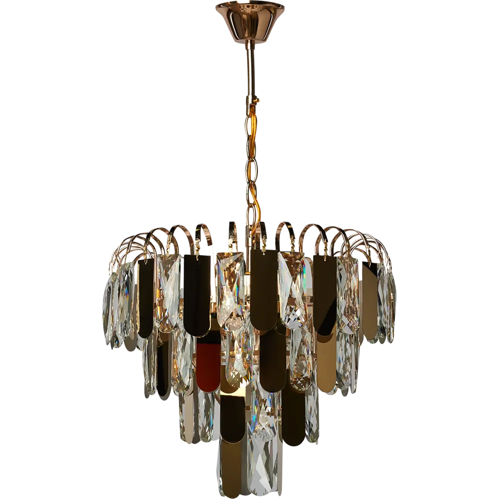 Люстра каскадная подвесная Wink Арника E1760/4, 4 лампы, 12 м², цвет золотистый STLM-2011486