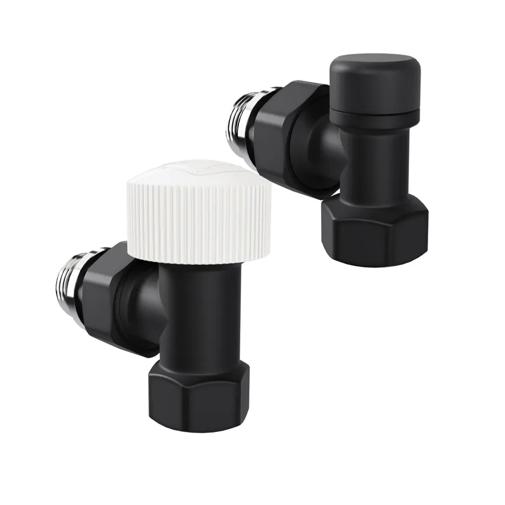 Термостатический комплект для радиатора угловой Royal Thermo 1/2" латунь цвет черный STLM-2065415 - Вид №1