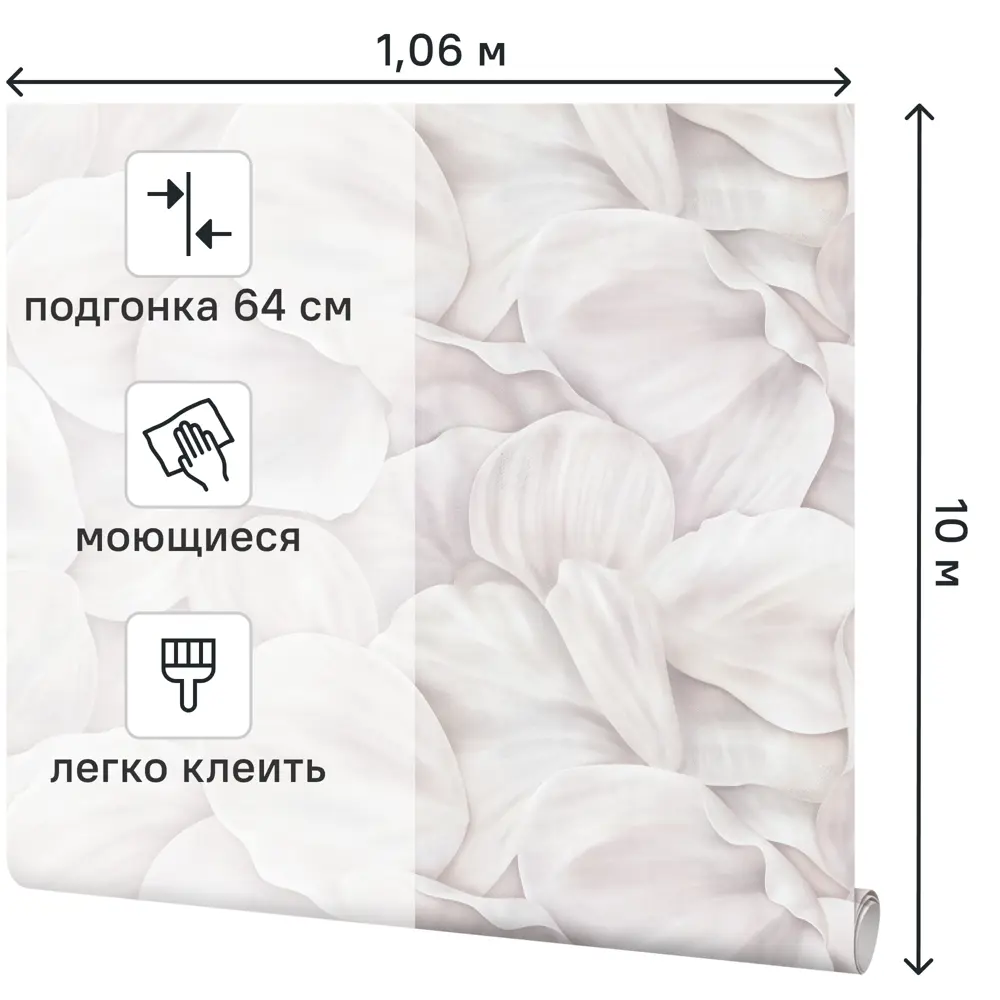 Обои Palitra Home Lepestok с цветочным узором в нежно-розовых тонах 89426876 STLM-1577742 - Вид №1