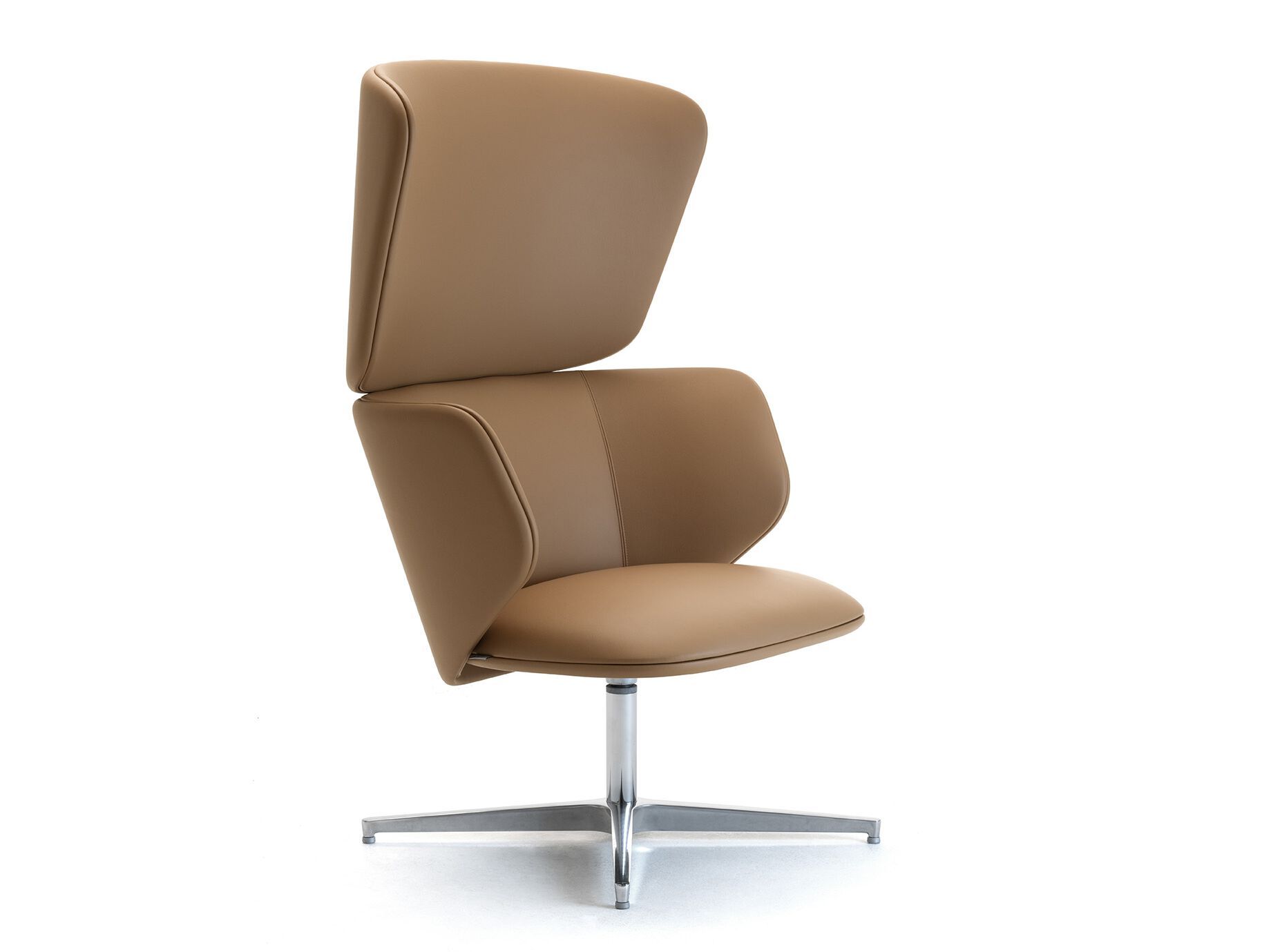 Кожаное вращающееся кресло с высокой спинкой для контракта Leyform Alisè Lounge ARCH-00064529