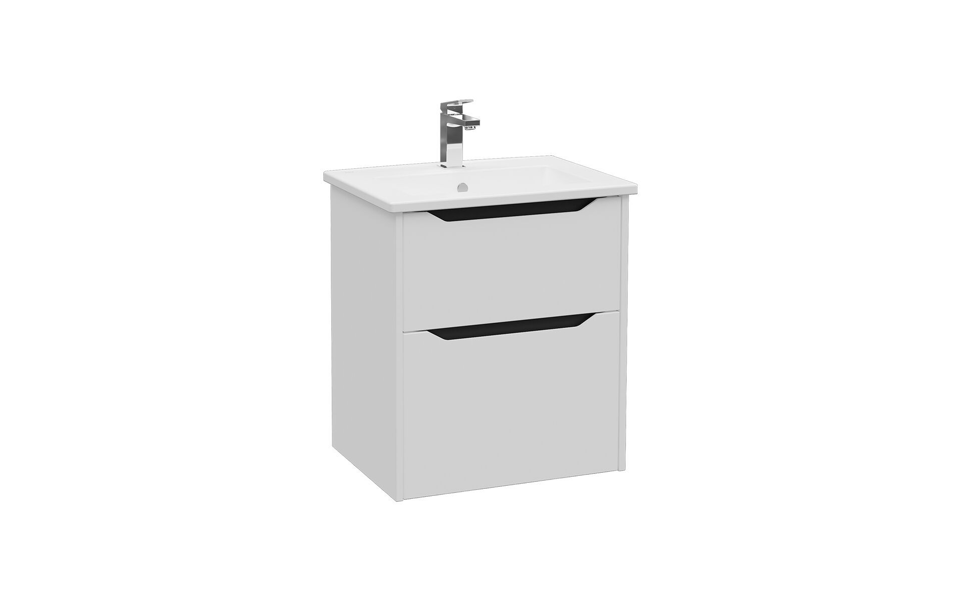 Подвесной шкаф для умывальника с ящиками со встроенной раковиной VitrA Bathrooms Integra Square ARCH-00096421 - Вид №6