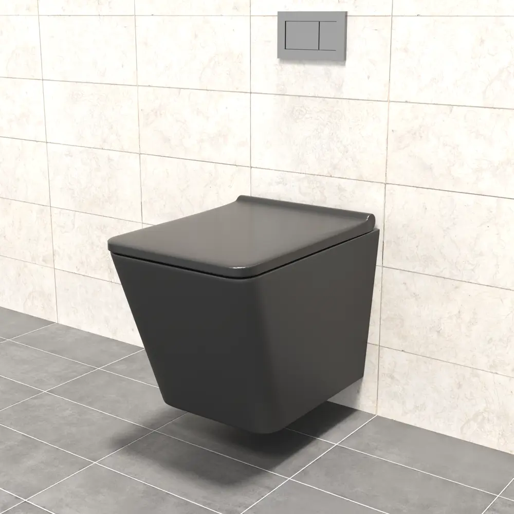 Унитаз подвесной Culto Jet безободковый с сиденьем микролифт цвет черный STLM-2160336 - Вид №6